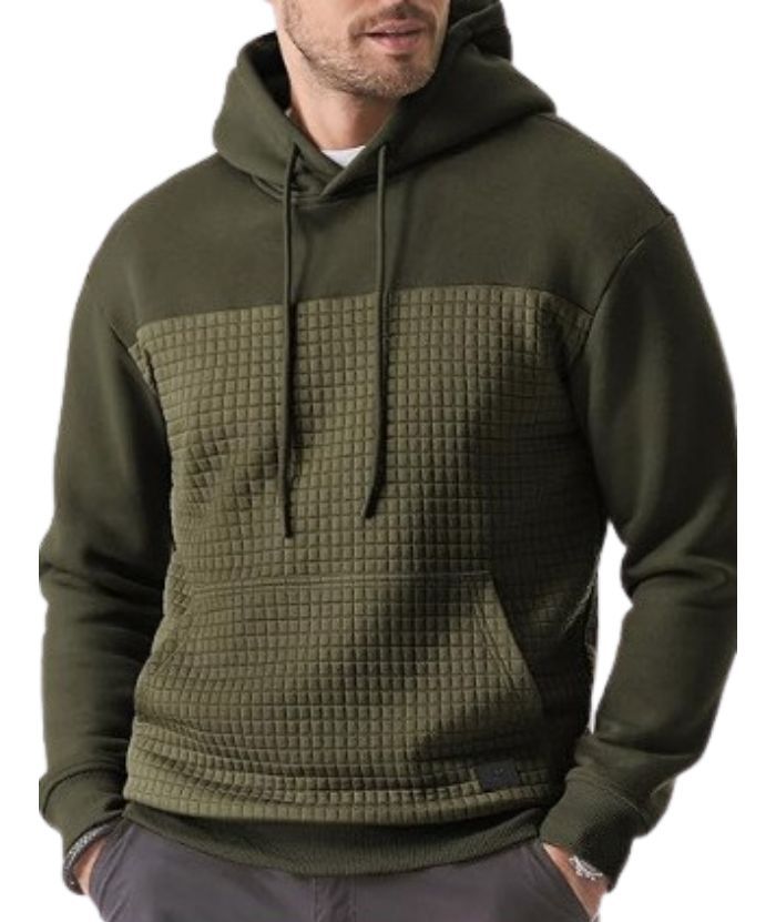 Wholesale Men's Waffle Block Pullover Hoodie | Zitysports