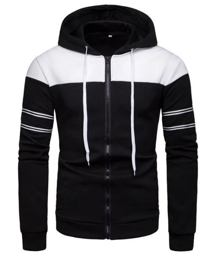 ZITY Men's Long Sleeve Full Zip Up Color Block Outwear Hoodie-DUMFH04958|Zitysports