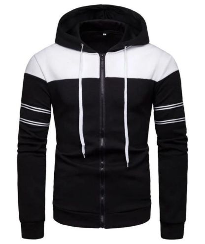 ZITY Men's Long Sleeve Full Zip Up Color Block Outwear Hoodie-DUMFH04958|Zitysports