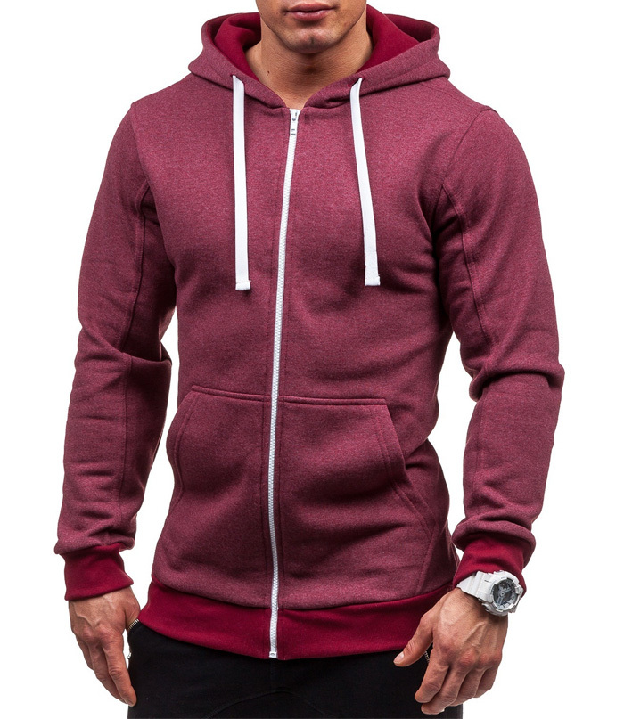 ZITY Men's Long Sleeve Full Zipper Casual Hoodie with Kangaroo Pockets-DUMHD05003|Zitysports