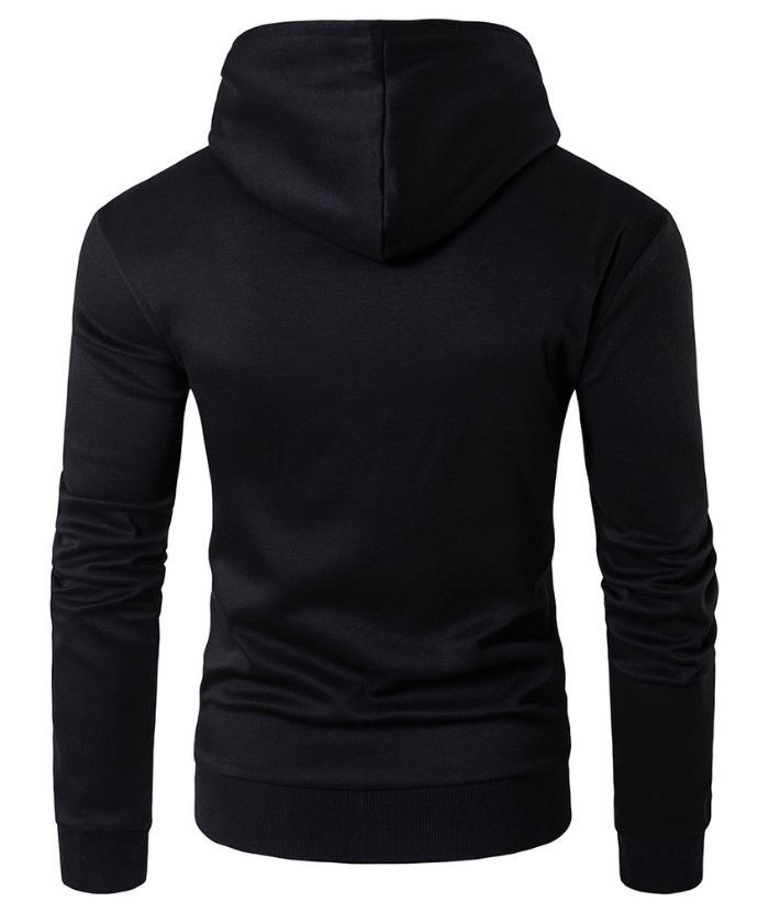 ZITY Men's Hooded Jacket Solid Color Full Zipper Fashion Hoodie-DUMFH05029|Zitysports