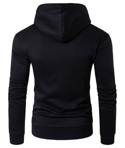 ZITY Men's Hooded Jacket Solid Color Full Zipper Fashion Hoodie-DUMFH05029|Zitysports
