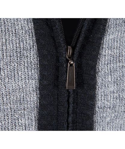 ZITY Men's Knitted Long Sleeve Full Zip Up Plus Size Casual Hoodie-DUMSW05059|Zitysports