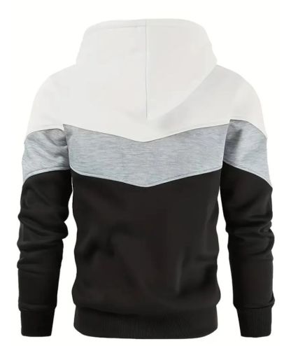ZITY Men's Stripes Regular Fit Hoodie with Kangaroo Pocket-DUMFH05084|Zitysports