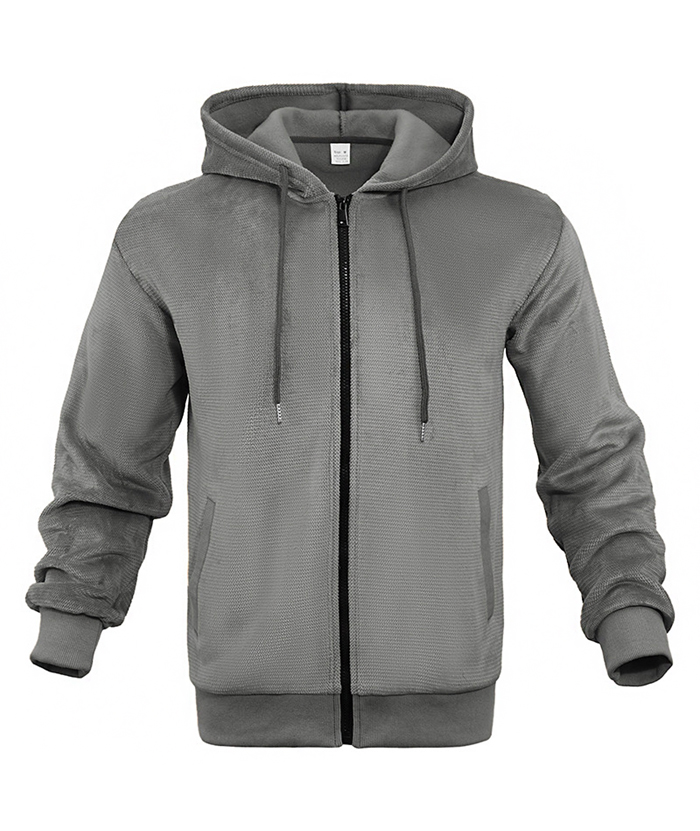 ZITY Men's Full Zipper Long Sleeve Breathable Outwear Hoodie-DUMFH05100|Zitysports