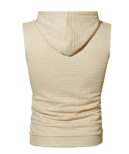 ZITY Men's Plus Size  Solid Color Sleeveless Hoodie-DUMMG05201|Zitysports