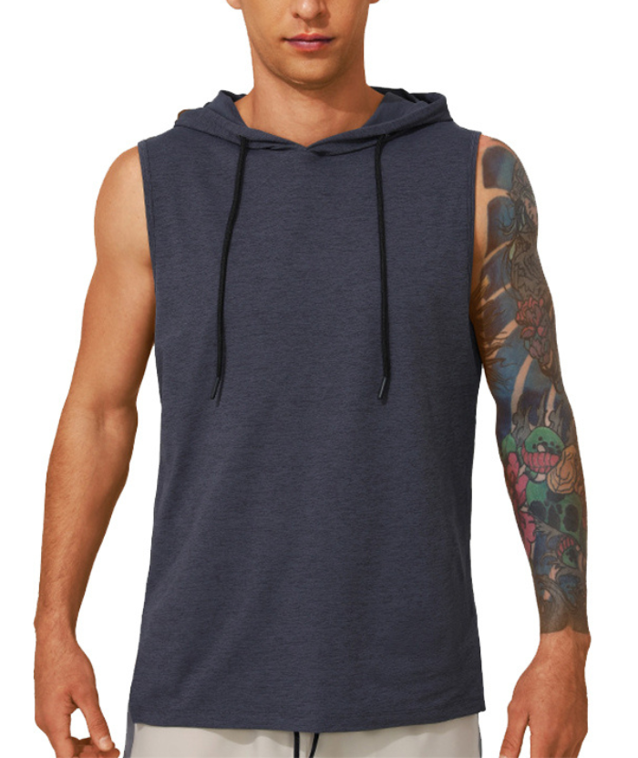 ZITY Men's Casual Sports Running Sleeveless Hoodie-DUMMG05203|Zitysports