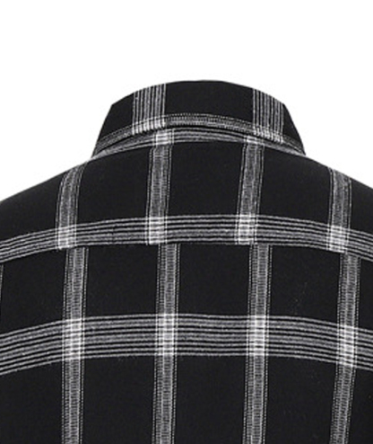 ZITY Men's Slim Fit Plaid Flannel Long Sleeve Shirt-DUMLT05250|Zitysports