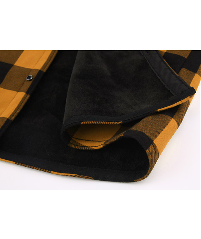 ZITY Men's Long Sleeve with Double Pockets Plaid Hoodie Jacket-DUMJA05356|Zitysports