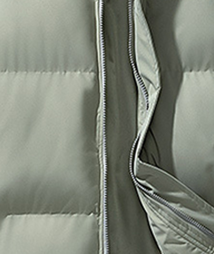 ZITY Men's Full Zipper Solid Color Puffer Jacket-DUMCO05528