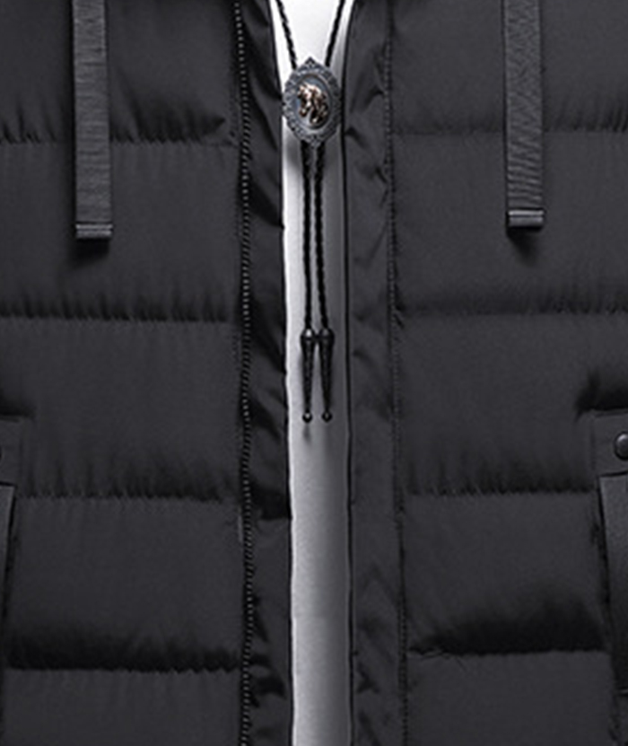 ZITY Men's Full Zipper Hooded Puffer Jacket-DUMCO05579