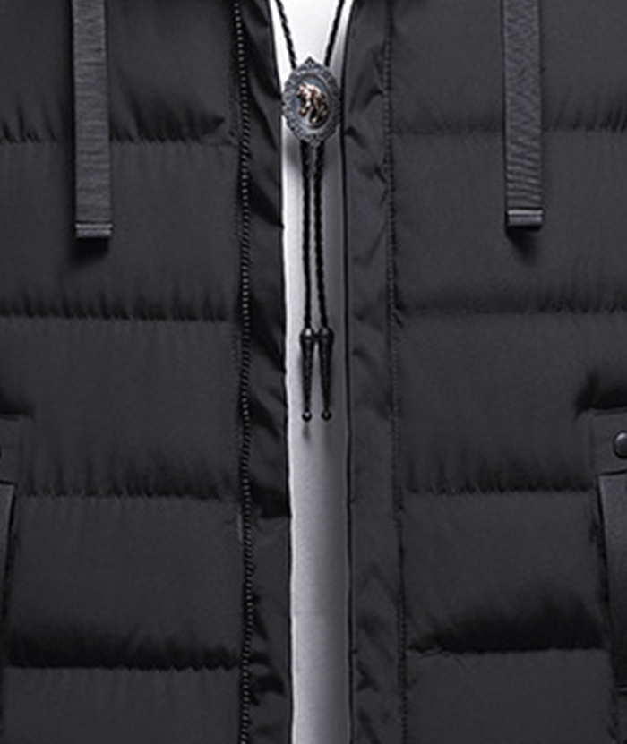 ZITY Men's Full Zipper Hooded Puffer Jacket-DUMCO05579