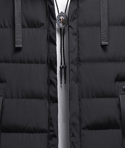 ZITY Men's Full Zipper Hooded Puffer Jacket-DUMCO05579