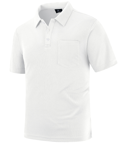 ZITY Men's Solid Color Fast Dry Neck Air Force with Pocket Polo Shirt-ZPK008914 | Zitysports