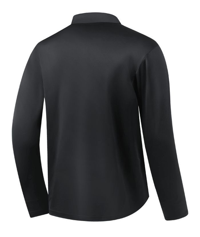 Men's Casual Solid Color Long Sleeve Polo Shirt-8803