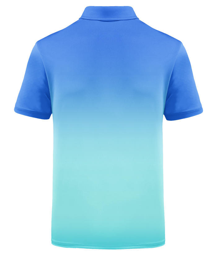 ZITY Men's Summer Dri Fit Gradient Golf Polo Shirt-CFMPO00034