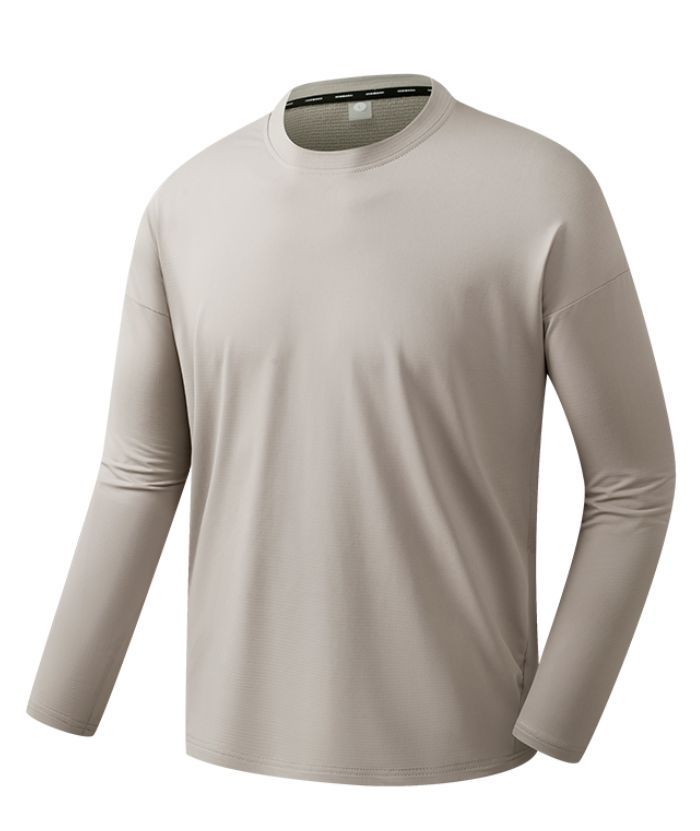 Men's Solid Color Long Sleeve Sports Polo Shirts-8850
