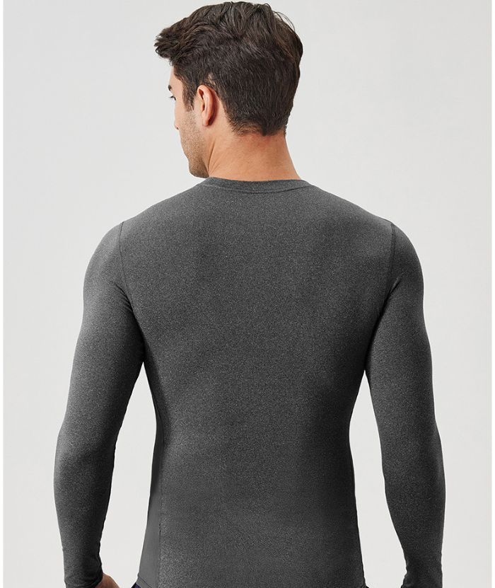 ZITY Men's Long Sleeve Compression Dri Fit T-Shirt-DUMLS05953
