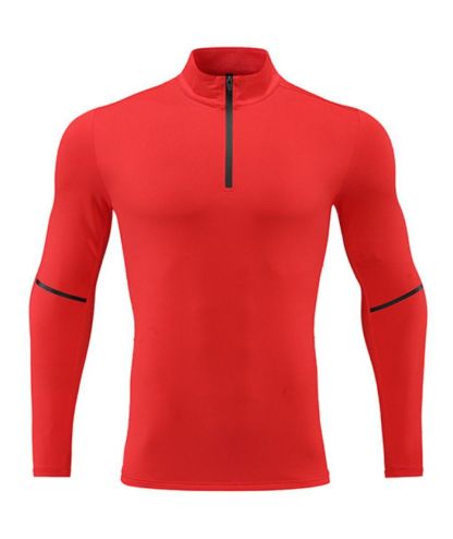 Men's Stand Collar Dri Fit Running Sports Compression T-Shirts-DUMLS05947