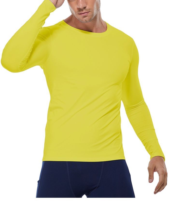 ZITY Men's Long Sleeve Round Neck Compression T-Shirt-DUMLS05951