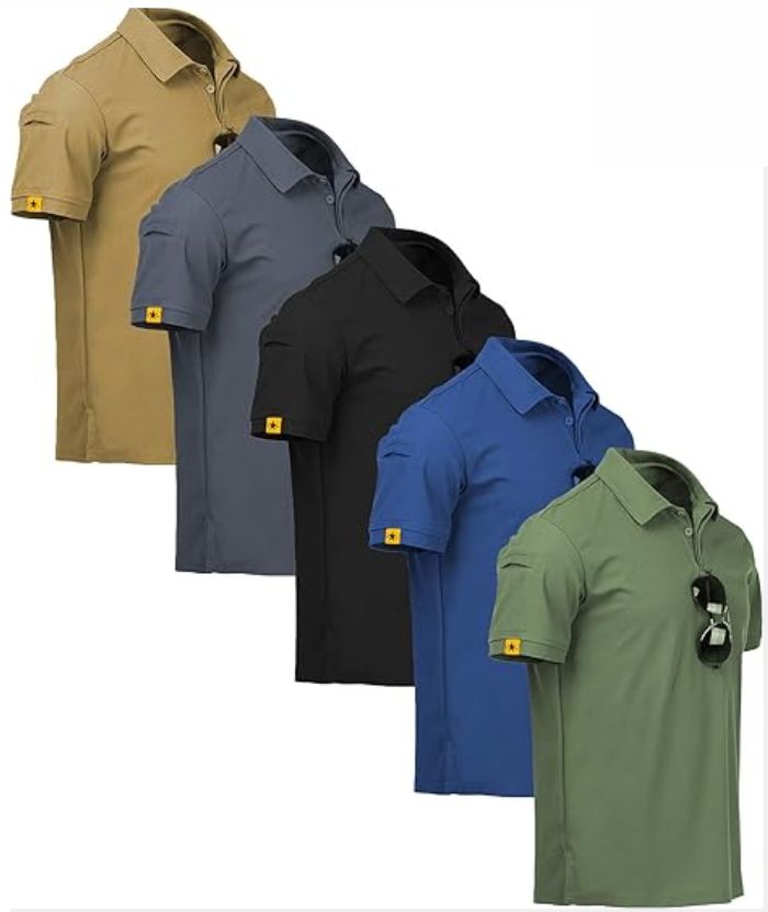 5/3 Pack Men's Solid Color Polo Shirt-TZUHE00105