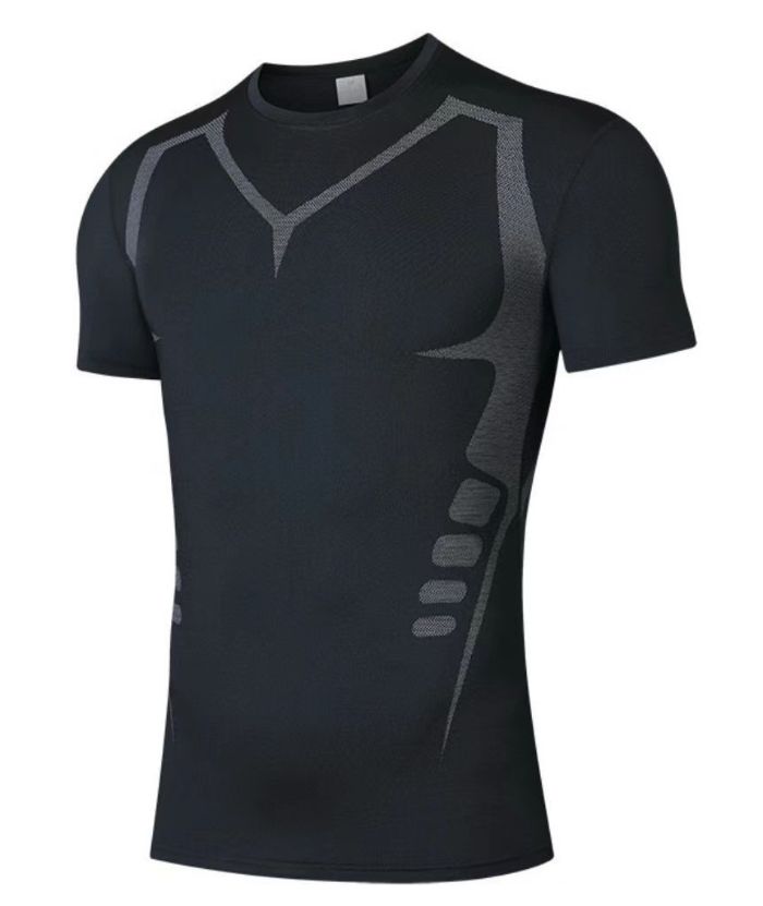 ZITY Men's Moisture-Wicking Running Compression T-Shirt-DUMTS05978