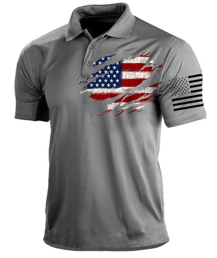 ZITY Men's 3D Printing Slim Fit Polo Shirt-DUMPO06023