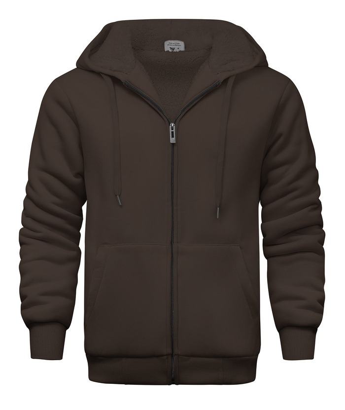 ZITY Men's Solid Hooded Jacket Thick Fleece Hoodie For Fall Winter-ZPK007270 | Zitysports