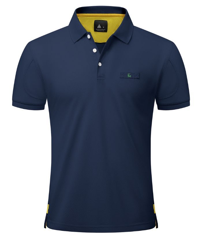 ZITY Men's 3 Button Up Slim Fit Polo Shirt-CUMPO03041