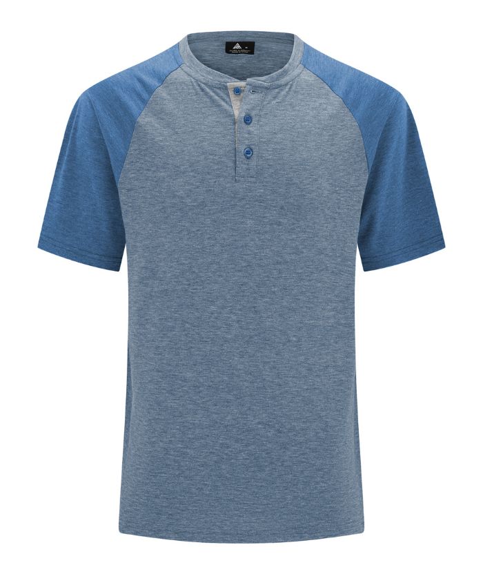 ZITY Men's Slim Fit 3 Button Up T-Shirt-CUMSS01447