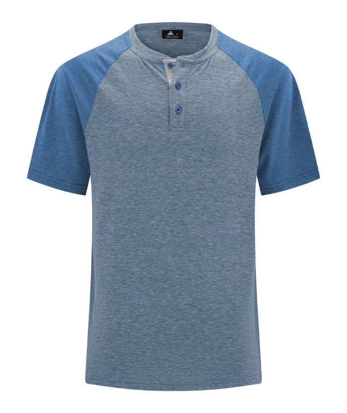 ZITY Men's Slim Fit 3 Button Up T-Shirt-CUMSS01447