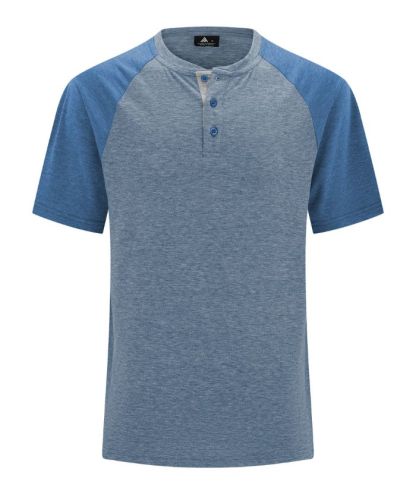 ZITY Men's Slim Fit 3 Button Up T-Shirt-CUMSS01447