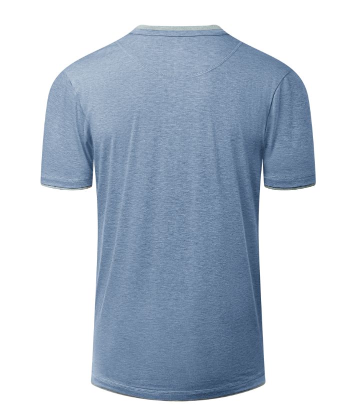 ZITY Men's Slim Fit Summer Henley T-Shirt-CUMSS02519