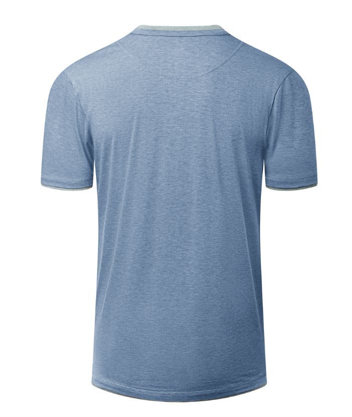 ZITY Men's Slim Fit Summer Henley T-Shirt-CUMSS02519