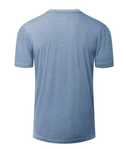 ZITY Men's Slim Fit Summer Henley T-Shirt-CUMSS02519