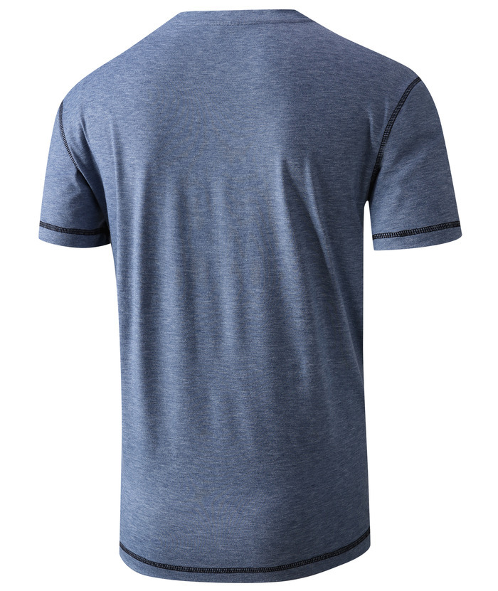 ZITY Men's Dri Fit Button Up Summer T-Shirt-CUMSS01984