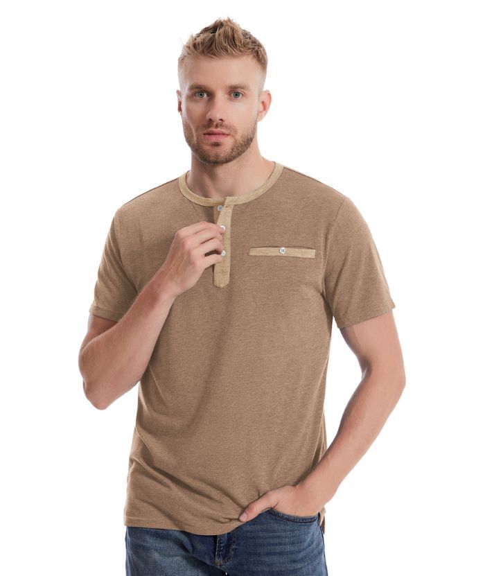 ZITY Men's Button Up Dri Fit T-Shirt-CUMSS02343