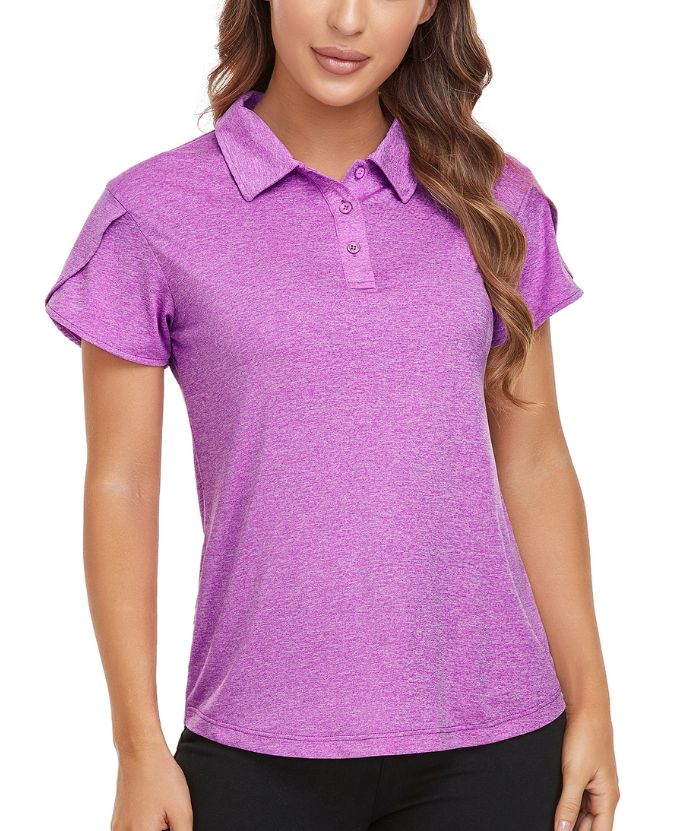 ZITY Women's Quick Dry Slim Fit Golf Polo Shirt-CFWTX00031