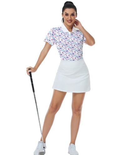 ZITY Women's Dri Fit White Golf Polo Shirt-CUWPO02134
