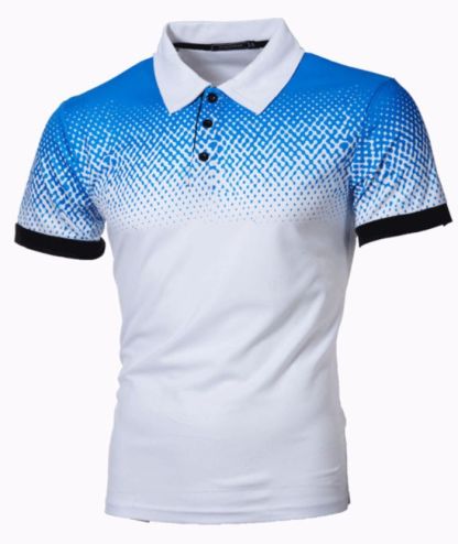 ZITY Men's 3D Print Comfort Slim Fit Short Sleeve Polo Shirt-DUMPO04600 | Zitysports