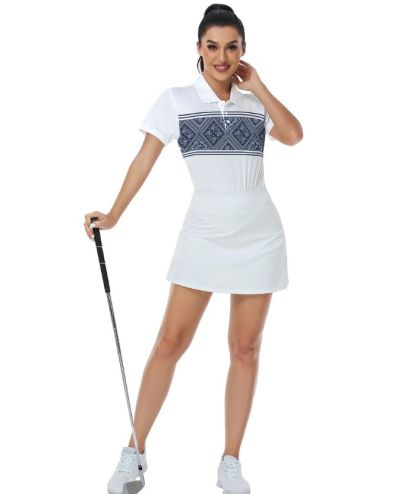 ZITY Women's Dri Fit Printed Polo Shirt-CUWPO02144