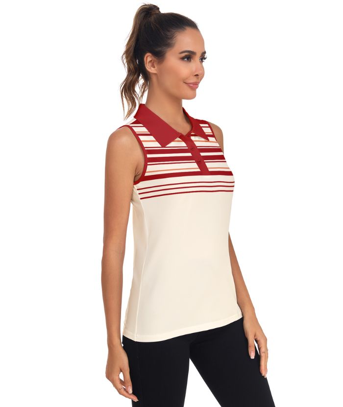 ZITY Women's Dri Fit Sleeveless Golf Polo Shirt-CUWBP02268