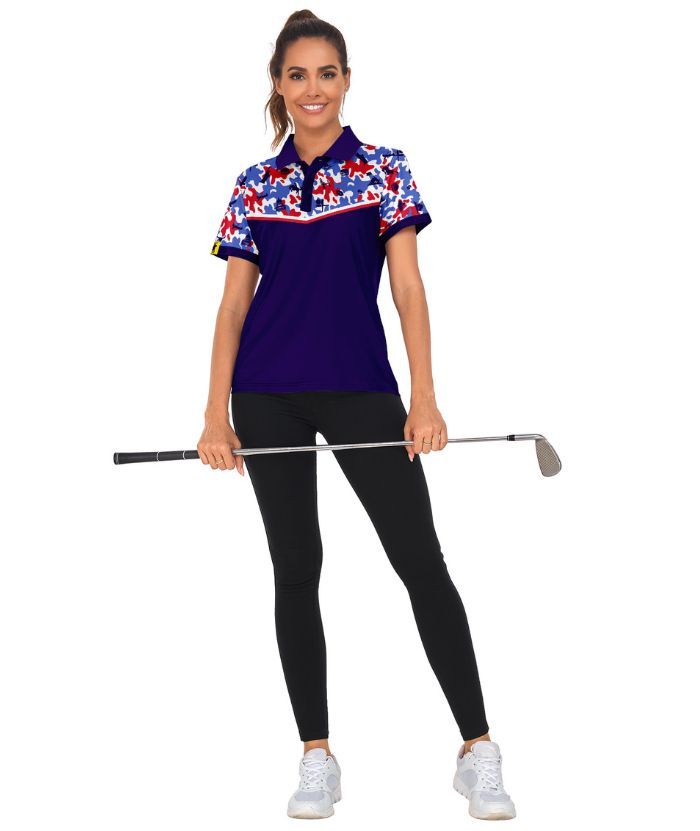ZITY Women's Dark Blue Golf Polo Shirt-CUWPO02322