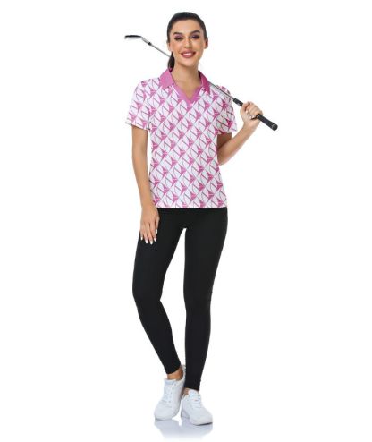 ZITY Women's Dri Fit Pink Golf Polo Shirt-CUWPO01011