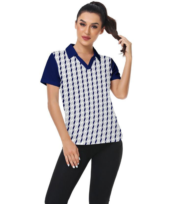 ZITY Women's Dri Fit White Golf Polo Shirt-CUWPO01014