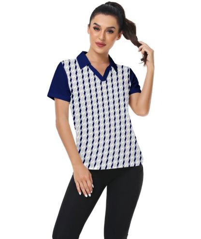 ZITY Women's Dri Fit White Golf Polo Shirt-CUWPO01014