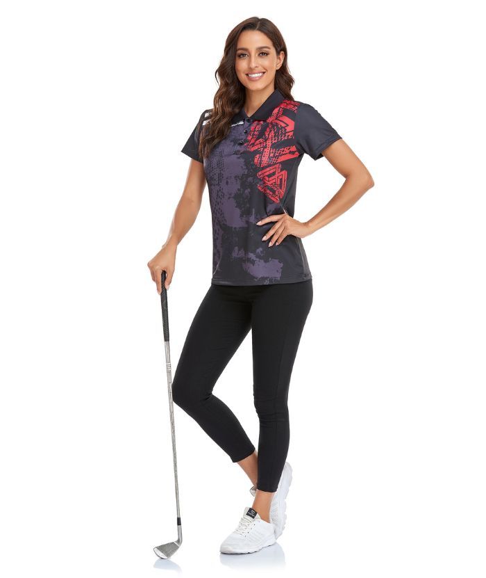 ZITY Women's Summer Dri Fit Casual Golf Polo Shirt-CFWTX00032