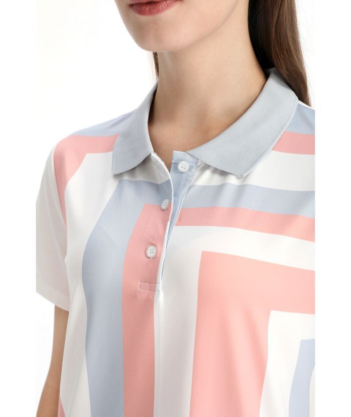 ZITY Women's Dri Fit White Golf Polo Shirt-CFWZZ00027