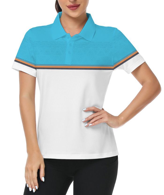 ZITY Women's Dri Fit Button Up Golf Polo Shirt-CUWPO01297