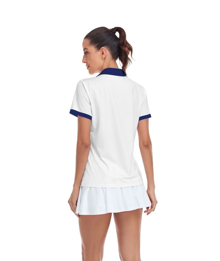 ZITY Women's Striped Slim Fit Sports Polo Shirt-CUWPO01341